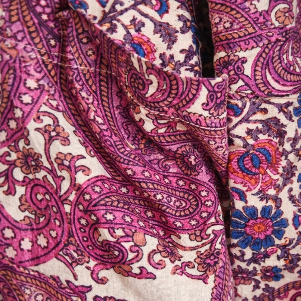 Free People Rare Maggie Floral Duster Jacket L Boho Kimono Festival Layer FP - Picture 5 of 15